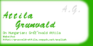 attila grunvald business card